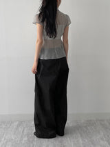 Twill Balloon Fit Wide Pants