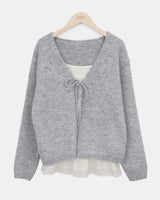 Peron Layered Knit Bolero Cardigan & Sleeveless Set