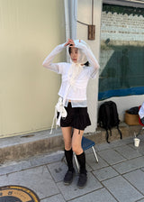 DRAPE SHIRRING T-SHIRTS