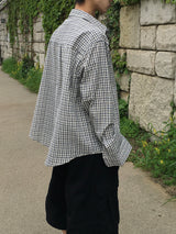 キーベシアーサッカーチェックシャツ 3C