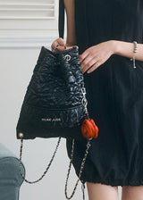 Flower backpack black