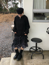 ミリュクロップニットフードジップアップ (3c)