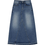 Denim Long Skirt Blue