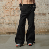 RELABEL 24SS ‘Traveller’ ツートンカラーナイロンパンツ スプリットドローストリング リニアボディ構造