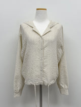Melon Stripe Hood Shirt