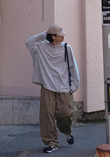 [SEMADE]  ロングスラブヘンリーネックオーバースリーブ