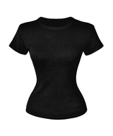 Cotton eyelet round-neck top (3color)