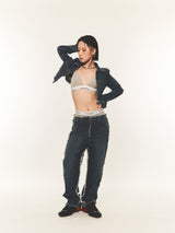 LOW-RISE DENIM PANTS (FOR UNISEX)