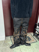 [Hand-Made「007」] スノーフレークスタッズパンツ_ブラック