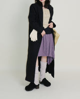 Stutch Solid Wool Long Coat (Lining Fleece-lined)