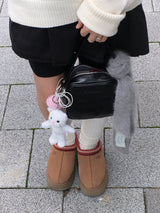 white cat carol keyring