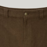 Brown Corduroy Patch Mini-Skirt