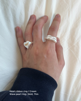 Heart Ribbon Ring