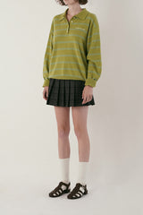 Cozit stripe knit_olive