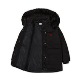 Fur Trimming Crop Hoodie Puffer Jacket_(2 Colors)