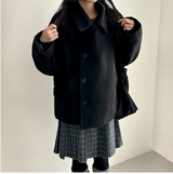 Bomi A-line pleated check midi skirt 