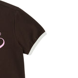 グッドバイブオンリーリンガーTシャツ_ブラウン