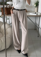 Fates Two-Pintuck Wide Slacks