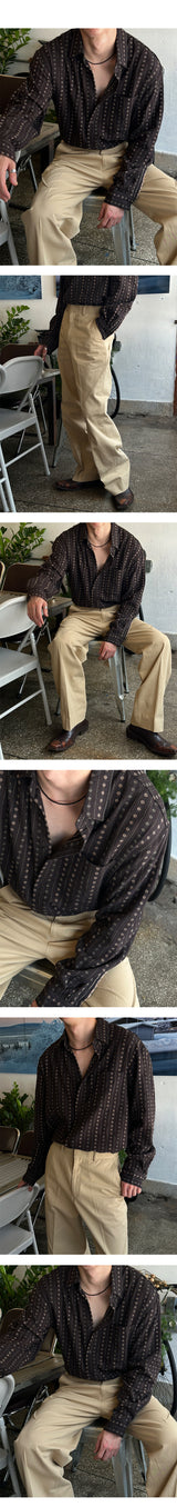 [UNISEX] エスニックパターンシャツ