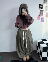 ピグメントハーディークロップドフーディージップアップ ❤🩶🤎 3COLOR