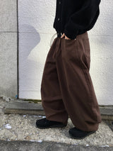 Vibrick Brown Balloon Wide Pants