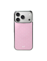 Dotwing Magsafe Silver Glass Bumper Case(Pink)