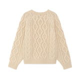 Basic Cable Knitwear (Beige)