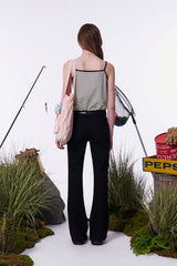 STRIPE POCKET POINT SLEEVELESS [NAVY]