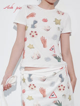Backless tight short sleeves