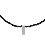 [1013] Black Mini Beads Necklace