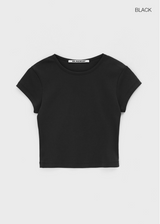 [B-BASIC] クールスタンダードラウンドクロップ半袖Tシャツ (2SIZE)