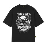 ヴィンテージコラージュオーバーフィット半袖Tシャツ_BLACK