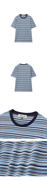 マルチストライプハーフTシャツ