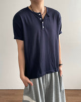 デイ ヘンリーネック クロップ ショートスリーブTシャツ