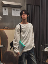 Rough See-through Layered Knit
