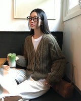[ORIGINAL] Sand Color Heavy Knit Cardigan