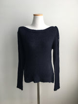 Stitch boat neck knit
