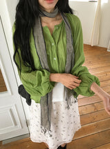 Kirina Loose Fit Balloon Sleeve Summer Blouse