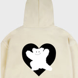 [UNISEX] ベアハートバックプリントフーディー