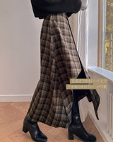 【MADE】 Checked long skirt