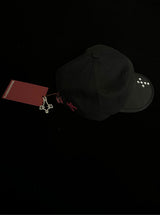 STUDDED CROSS UNISEX BLACK CURVED BRIM EMBROIDERED BASEBALL CAP