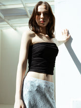 Wrinkle Tube Top_Black