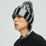 navajo pattern beanie black