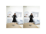 COTTON FLARE SKIRT (BLACK)