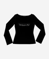 ユニジッピードロゴTシャツ (Cursive ver.) #ブラック