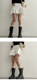 lintel ribbon flared mini skirt