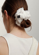 レースフラワーシュシュ_White