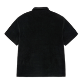 25SS TERRY LOGO EMBO SHORT SLEEVE COLLAR T-SHIRT BLACK