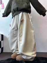 トッポッキユニークスナップバルーンコーデュロイロングパンツ 🤍🤎🧸🖤2カラー