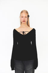 V NECK STRAP KNIT